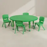 Flash Furniture YU-YCX-0053-2-ROUND-TBL-GREEN-E-GG