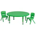 Flash Furniture YU-YCX-0053-2-ROUND-TBL-GREEN-R-GG