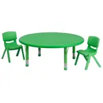 Flash Furniture YU-YCX-0053-2-ROUND-TBL-GREEN-R-GG