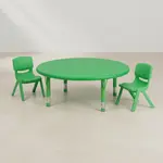 Flash Furniture YU-YCX-0053-2-ROUND-TBL-GREEN-R-GG