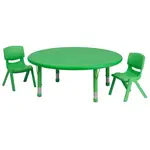 Flash Furniture YU-YCX-0053-2-ROUND-TBL-GREEN-R-GG
