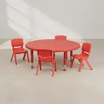 Flash Furniture YU-YCX-0053-2-ROUND-TBL-RED-E-GG