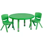 Flash Furniture YU-YCX-0073-2-ROUND-TBL-GREEN-R-GG
