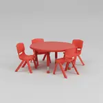 Flash Furniture YU-YCX-0073-2-ROUND-TBL-RED-E-GG
