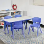 Flash Furniture YU-YCY-060-0034-RECT-TBL-BLUE-GG