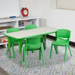 Flash Furniture YU-YCY-060-0034-RECT-TBL-GREEN-GG