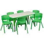 Flash Furniture YU-YCY-060-0036-RECT-TBL-GREEN-GG