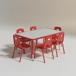 Flash Furniture YU-YCY-060-0036-RECT-TBL-RED-GG