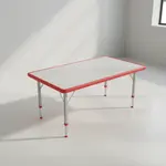 Flash Furniture YU-YCY-060-RECT-TBL-RED-GG