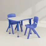 Flash Furniture YU-YCY-098-0032-RECT-TBL-BLUE-GG