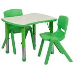 Flash Furniture YU-YCY-098-0032-RECT-TBL-GREEN-GG