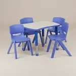 Flash Furniture YU-YCY-098-0034-RECT-TBL-BLUE-GG