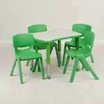 Flash Furniture YU-YCY-098-0034-RECT-TBL-GREEN-GG