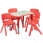 Flash Furniture YU-YCY-098-0034-RECT-TBL-RED-GG