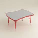 Flash Furniture YU-YCY-098-RECT-TBL-RED-GG