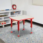 Flash Furniture YU-YCY-098-RECT-TBL-RED-GG