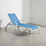 Florida Seating REDINGTON SUNLOUNGER SIL-LT BLUE