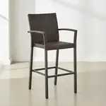 Grosfillex 48260037 Outdoor Bar Stool with Arms
