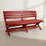 Grosfillex Westport Folding Bench - Barn Red