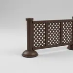 Grosfillex US960423 Interlocking Brown Fence Post & Base
