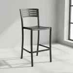 Grosfillex UT739017 Stacking Bar Stool for Outdoor Use