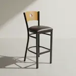 JMC Furniture CIRCLE SERIES CLEAR COAT BARSTOOL VINYL