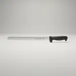 Mundial 12" Slicer with Black Handle and Serrated Edge