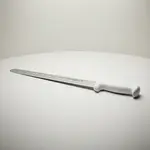 Mundial 12" Slicer with White Handle - Stainless Steel