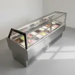 Oscartek ITALIA 3 Gelato/Ice Cream Round Tubs Showcase 86"