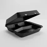REYMA USA Hinged Container 3 Compartment 9x9 Foam Large Black 100PK