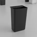 Thunder Group PLBC0013B Bus Cart Trash Bin - Black Plastic