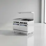 Turbo Air TARG-12G6B 48" Gas Range with 6 Burners & 12" Griddle