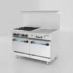 Turbo Air TARG-4B24G 48" Gas Range with Standard Ovens & Griddle