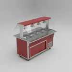 Vollrath 9860403 Access 46" Buffet Breath Guard with Customer Side