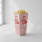 Winco 41044CS Benchmark Popcorn Scoop Box - Red & White Striped