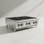 Winco NGHP-6 36" Countertop Gas Hotplate with Controls